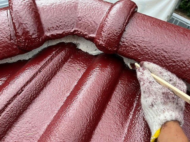 鳴沢村　屋根塗装工事